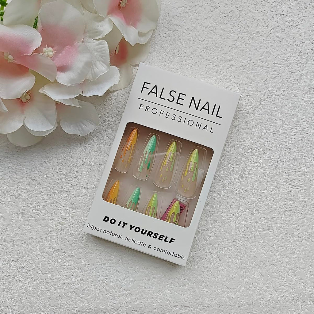 Ice Cream Design Acrylic Nails