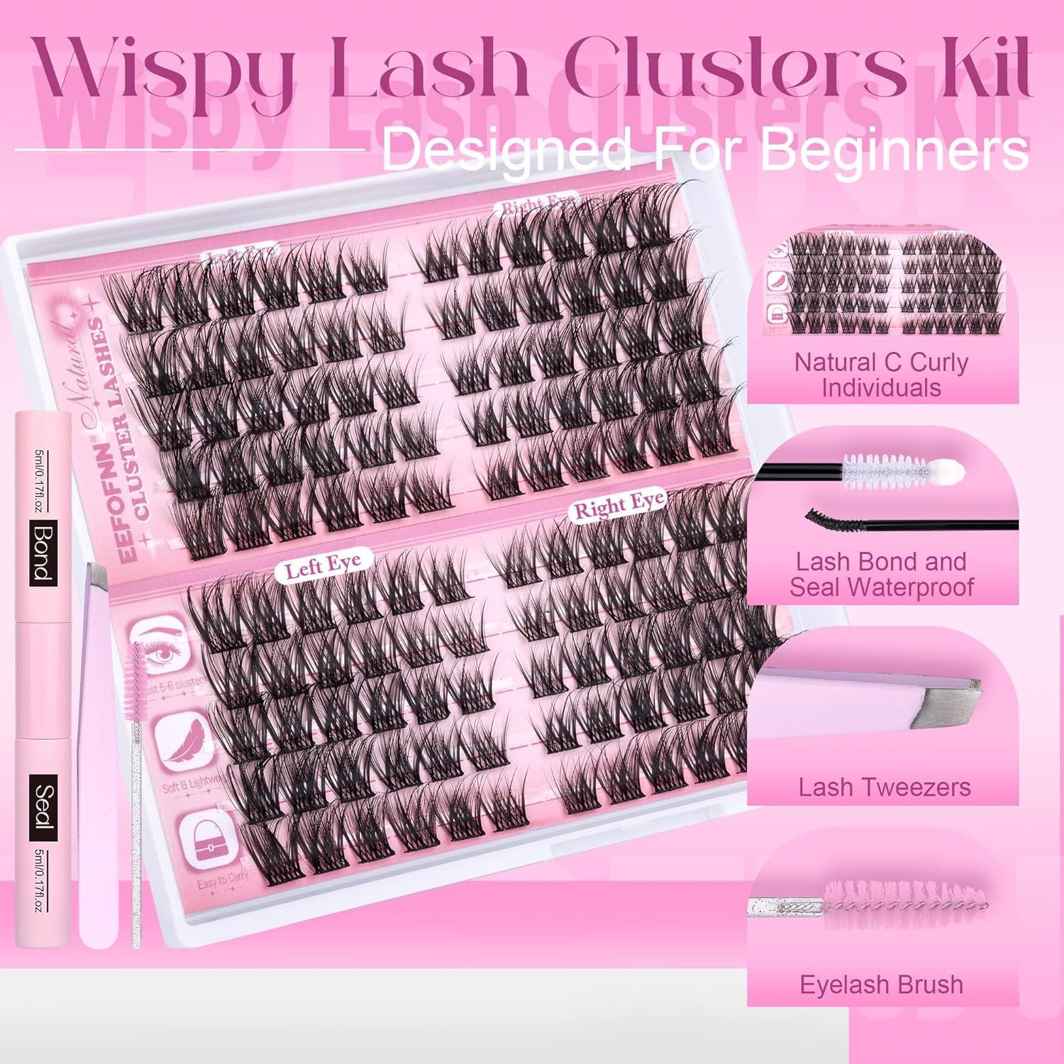 Lash Clusters Kit C-Curly Individual Lashes 