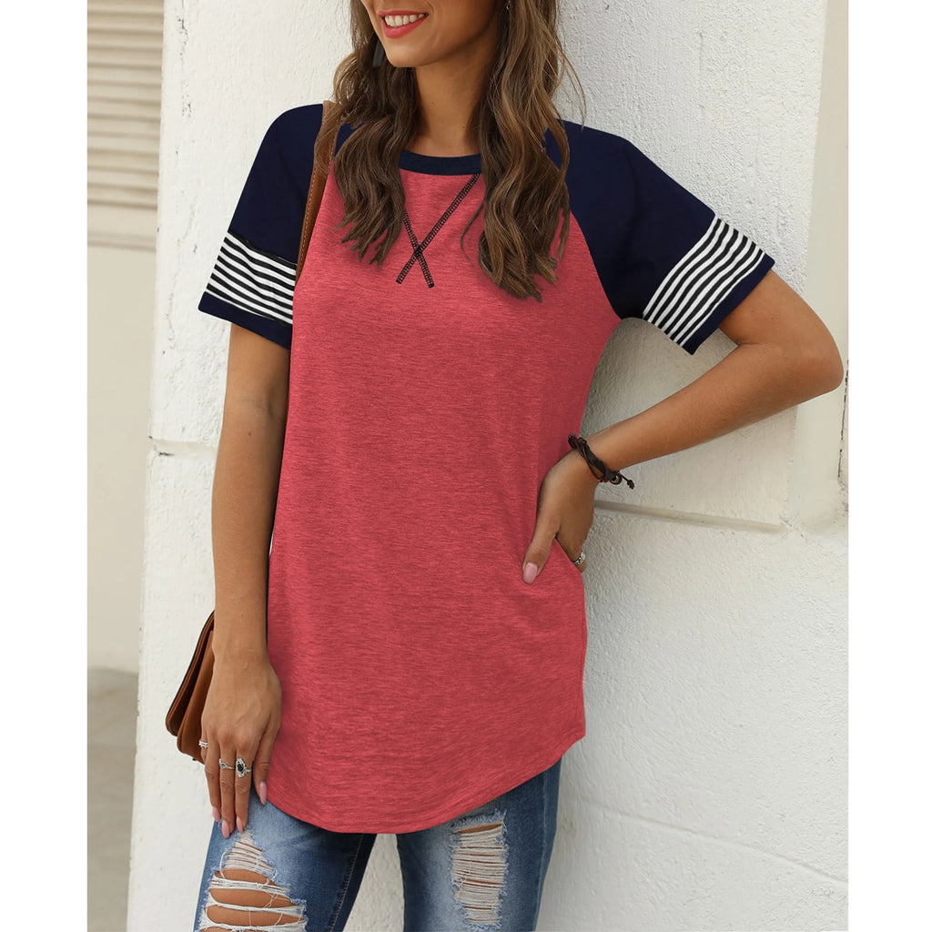Pink Striped T Shirts 