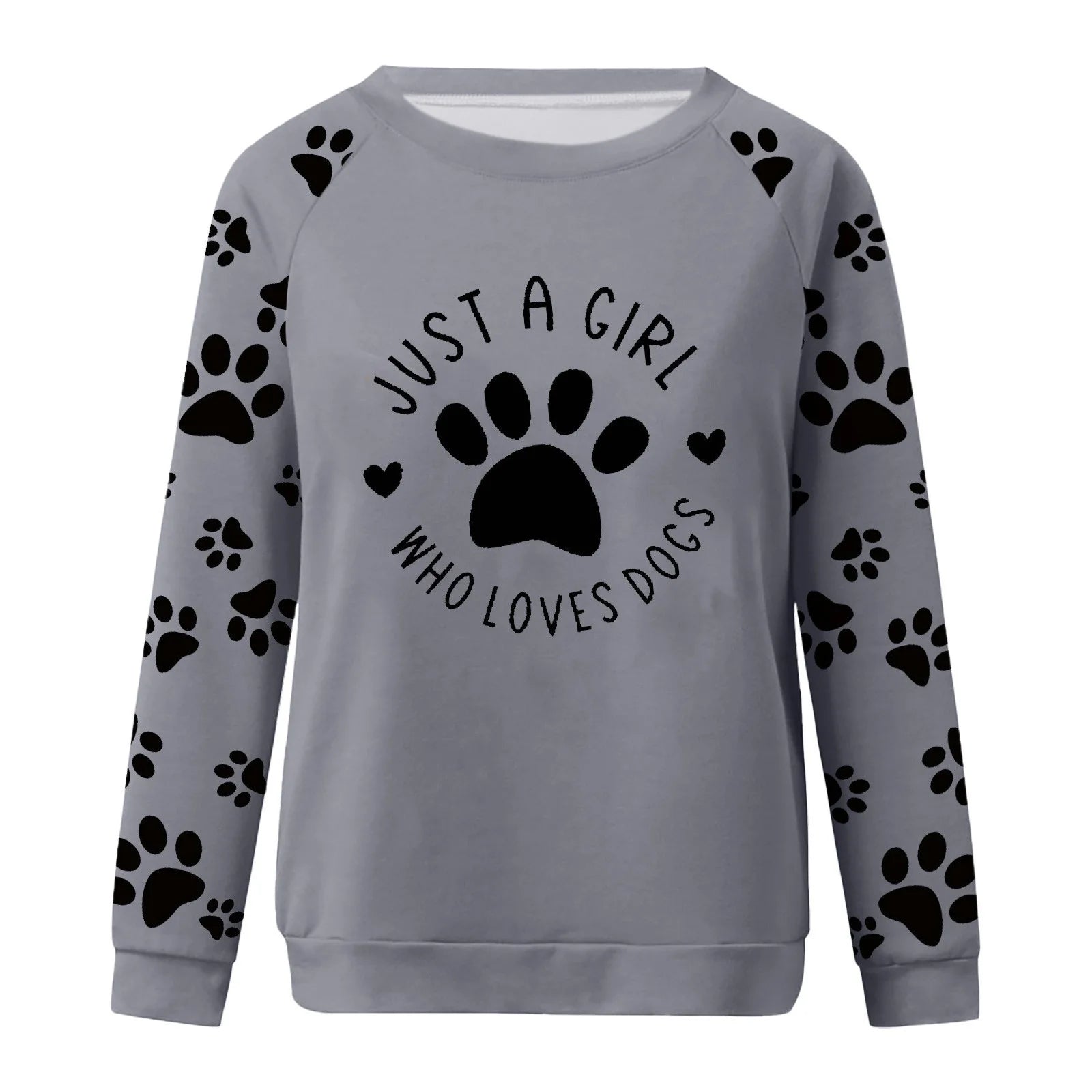 Cute Crew Neck Sweatshirts for Women Spring Fall Fashion Long Sleeve Graphic Print Pullover Tops Casual Workout Shirts(Gray,Xxl)
