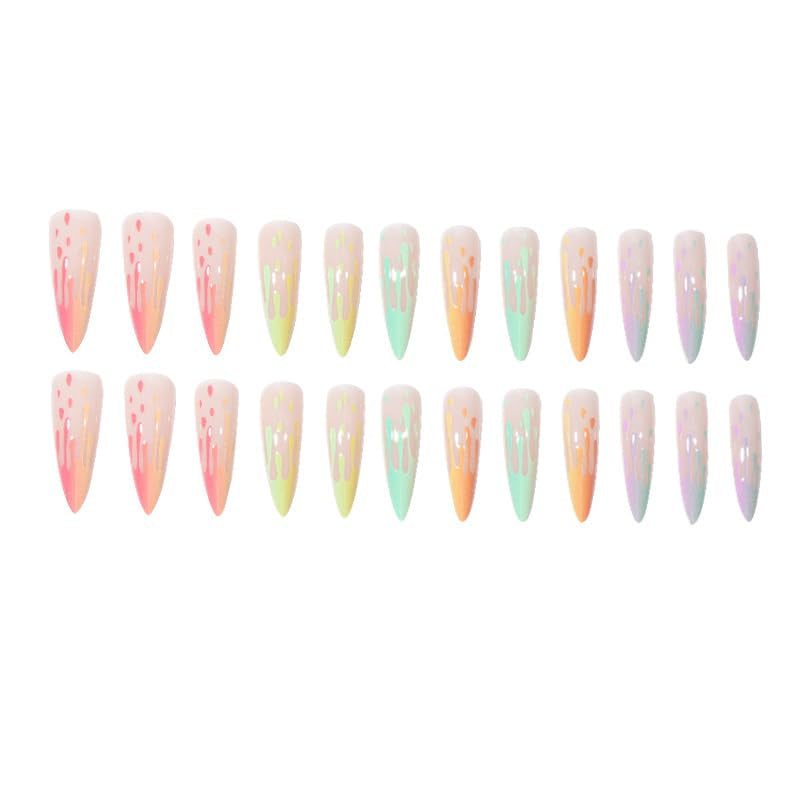 Ice Cream Design Acrylic Nails