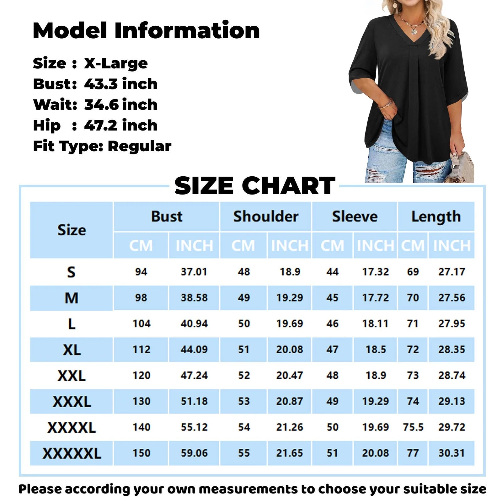 Tunics Blouses Black