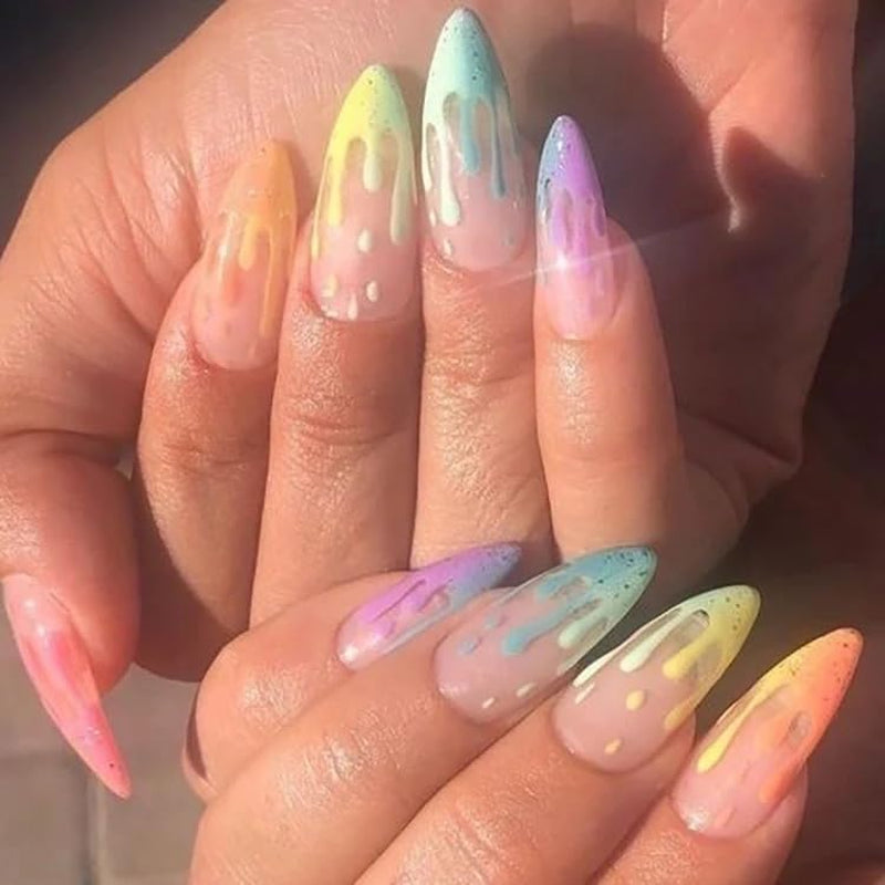 Ice Cream Design Acrylic Nails