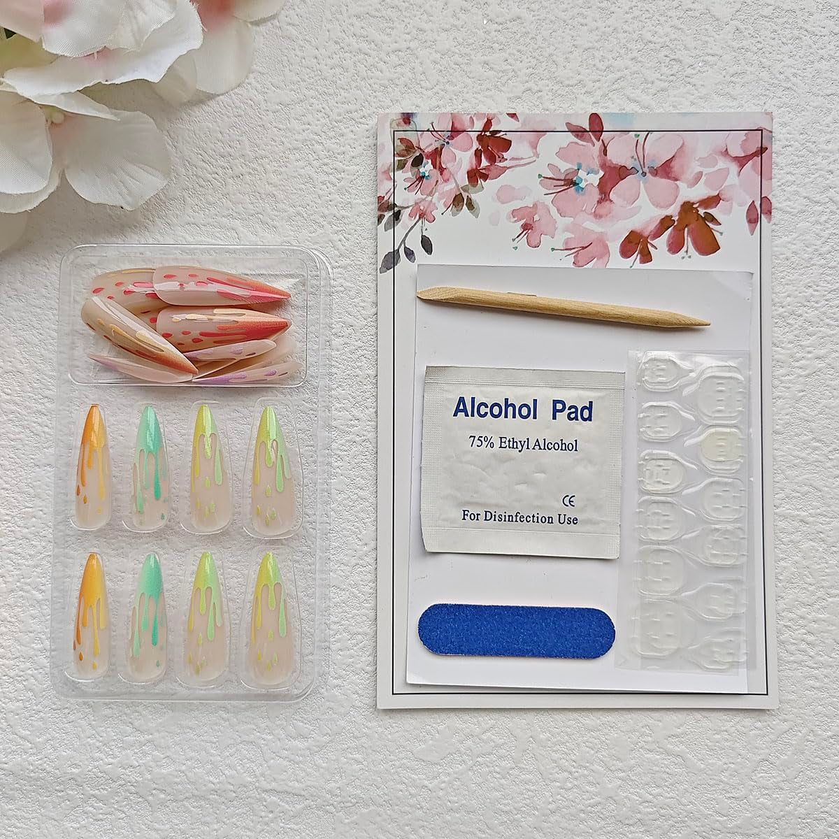 Ice Cream Design Acrylic Nails