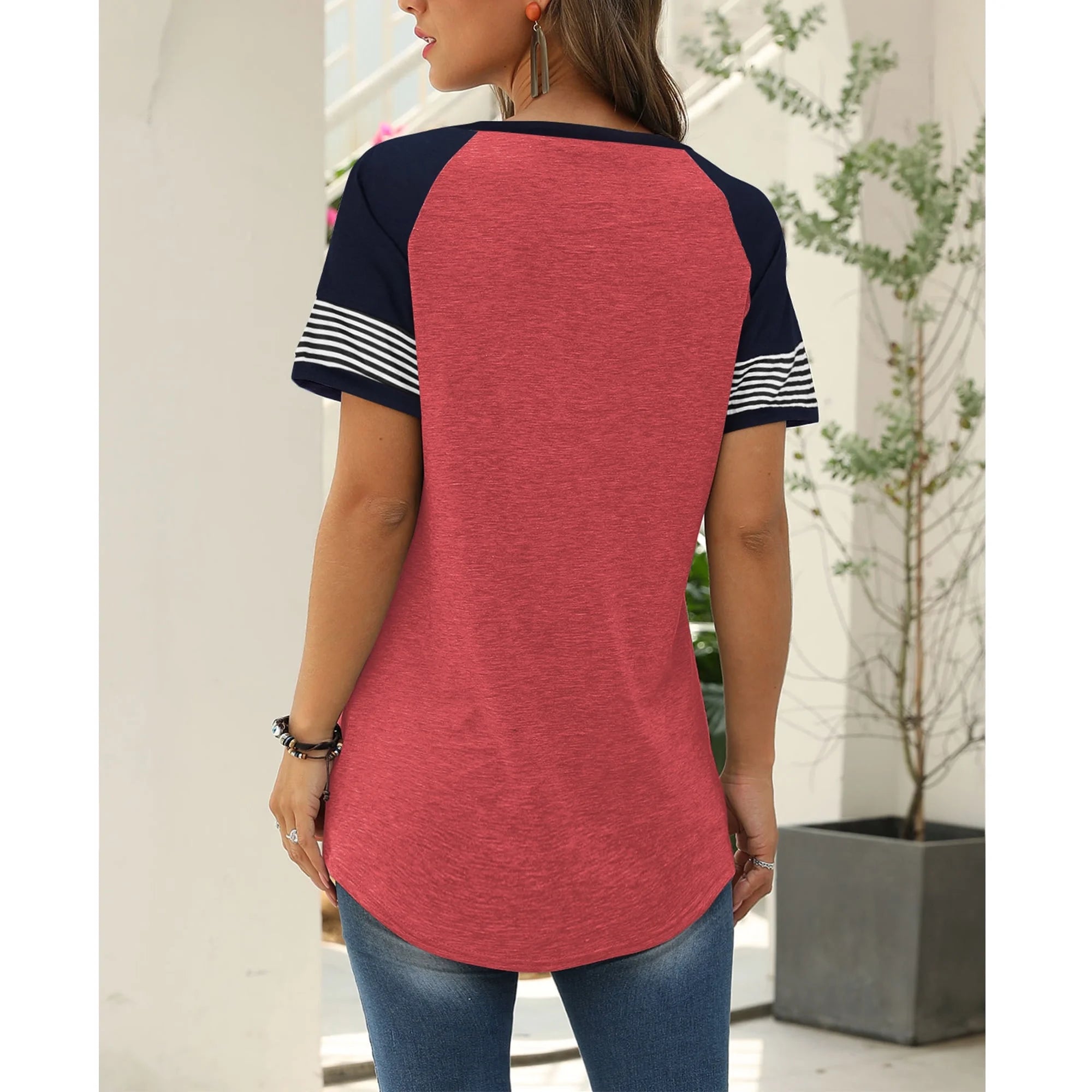Pink Striped T Shirts 