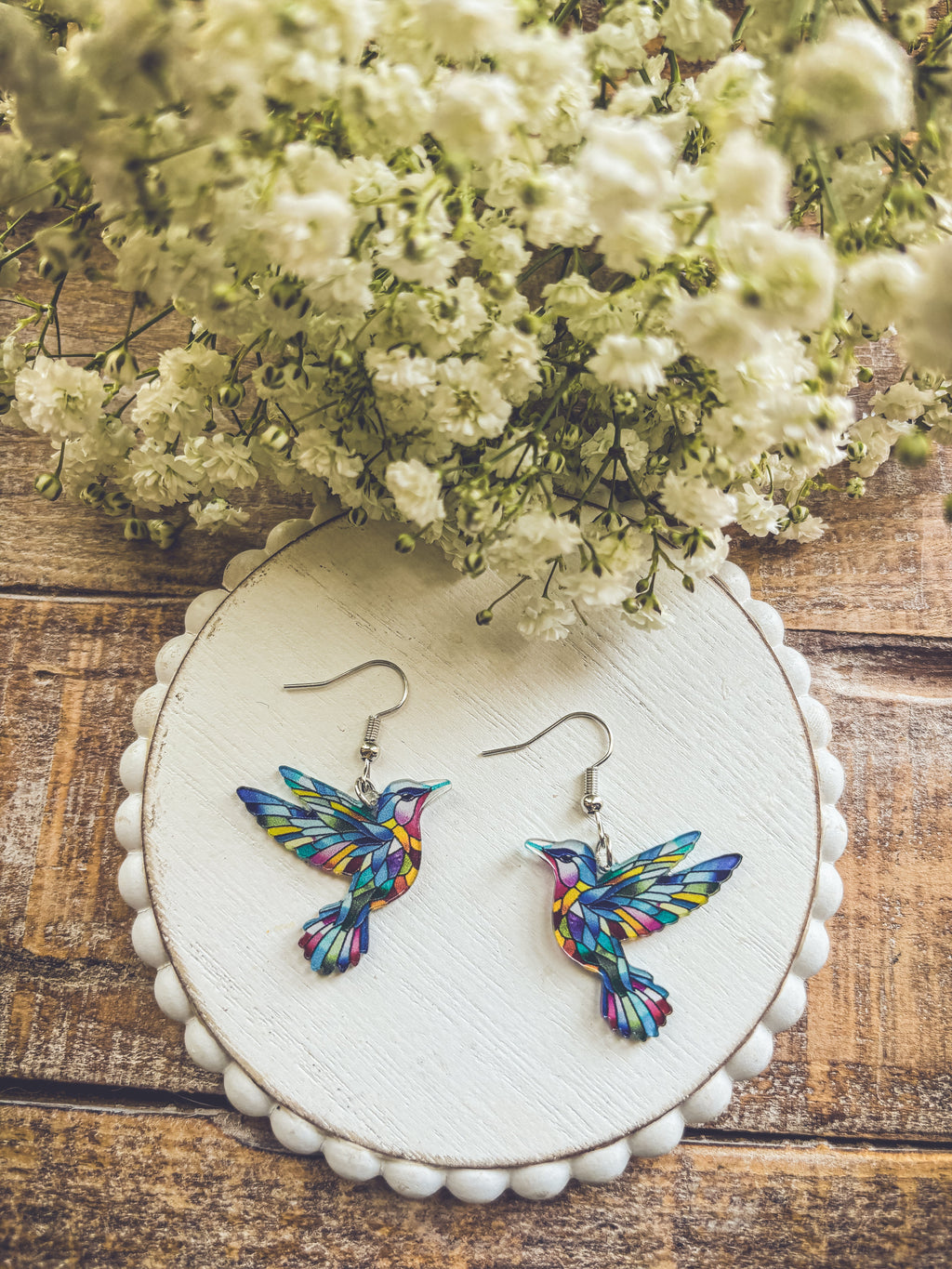 Beautiful Colorful Hummingbird Earrings