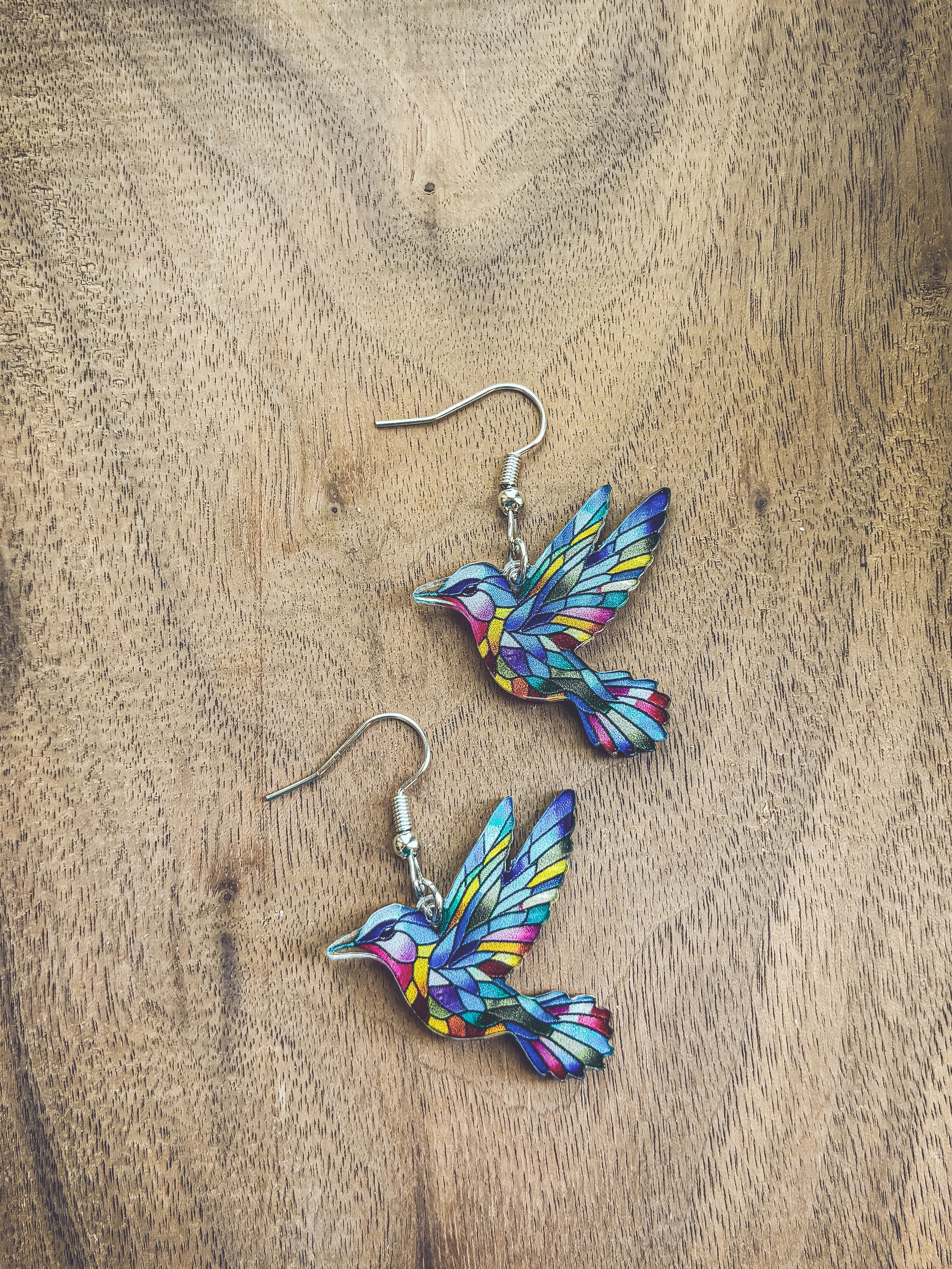 Beautiful Colorful Hummingbird Earrings