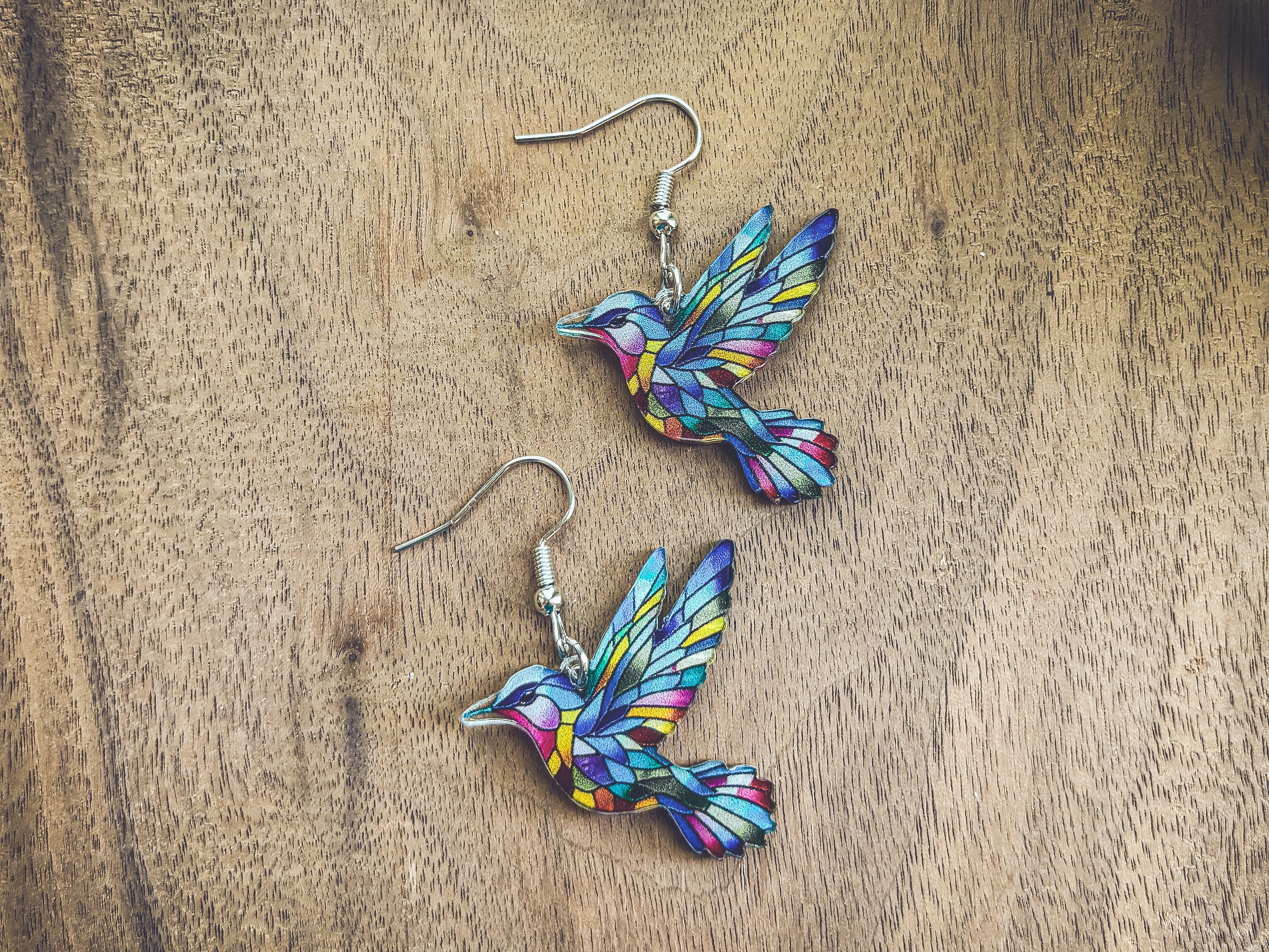 Beautiful Colorful Hummingbird Earrings