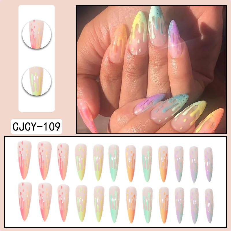 Ice Cream Design Acrylic Nails