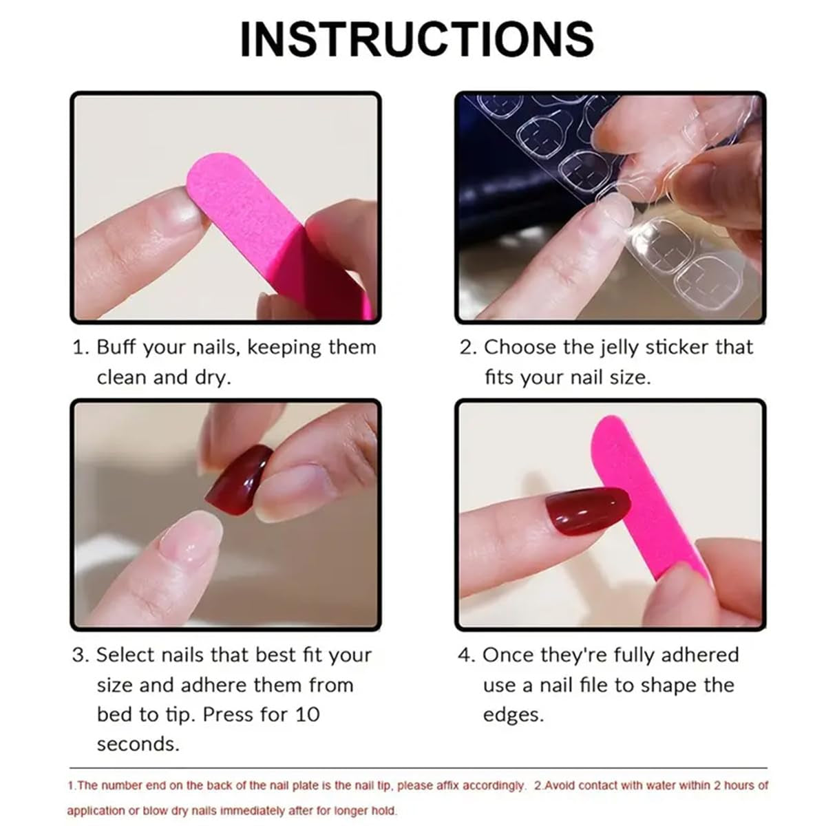 French Tip Nails with Rhinestones