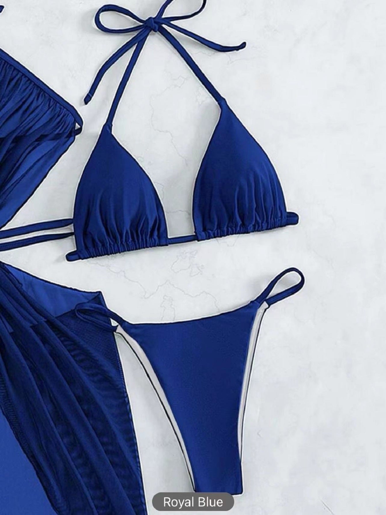 3Pcs Halter Neck Bikini 