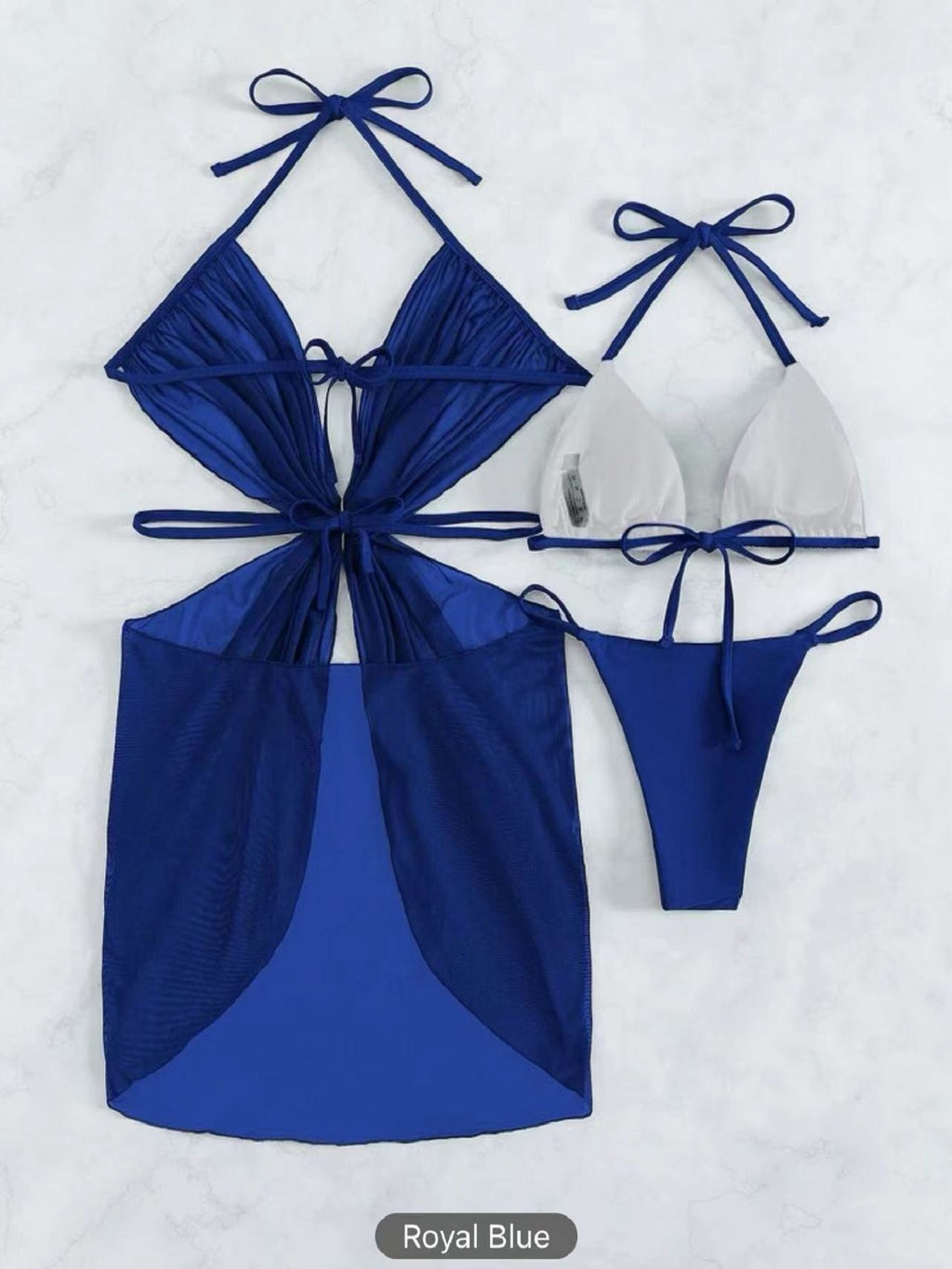 3Pcs Halter Neck Bikini 