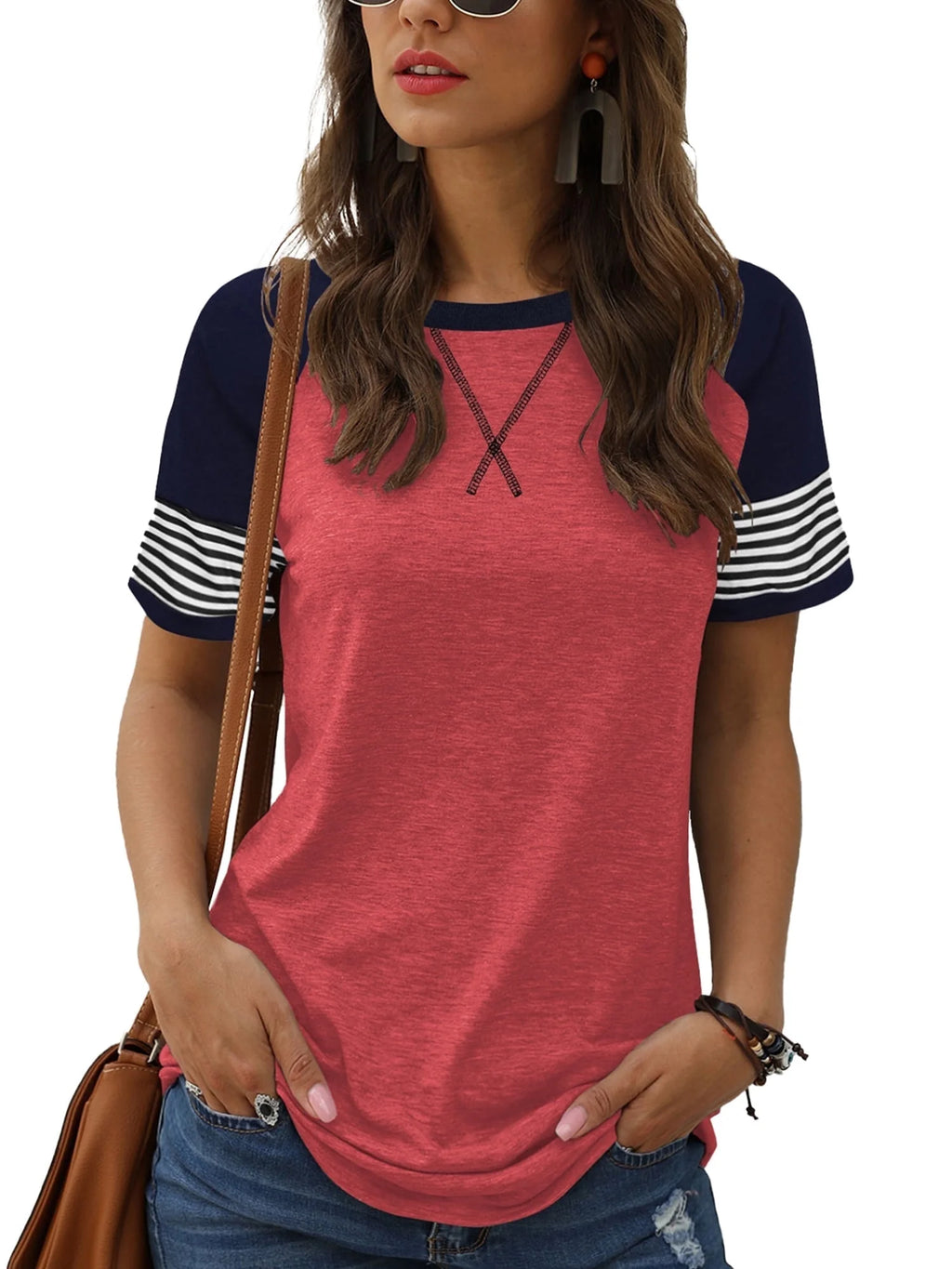 Pink Striped T Shirts 